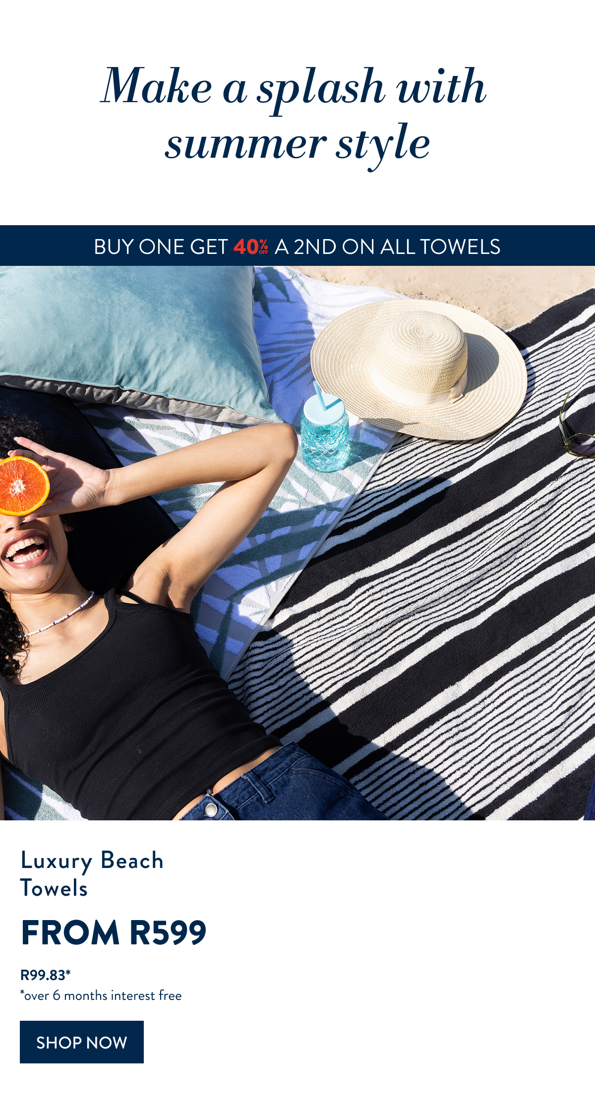 40% OFF 2ND - ALL TOWELS