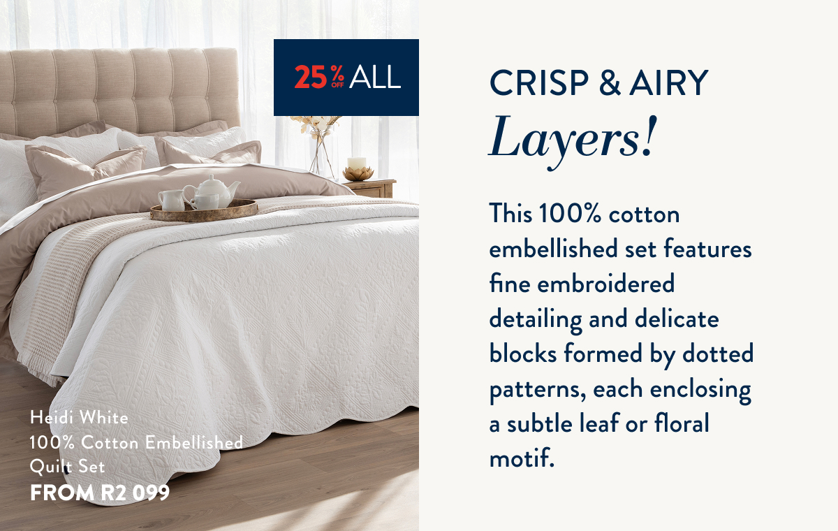 25% OFF all Quilts - Heidi White