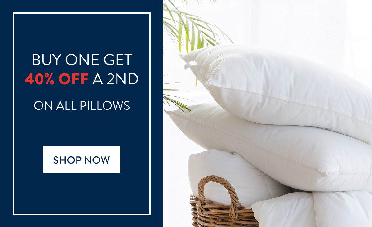 Buy 1 and Get 40% OFF a 2nd on ALL Pillow Inners FROM: