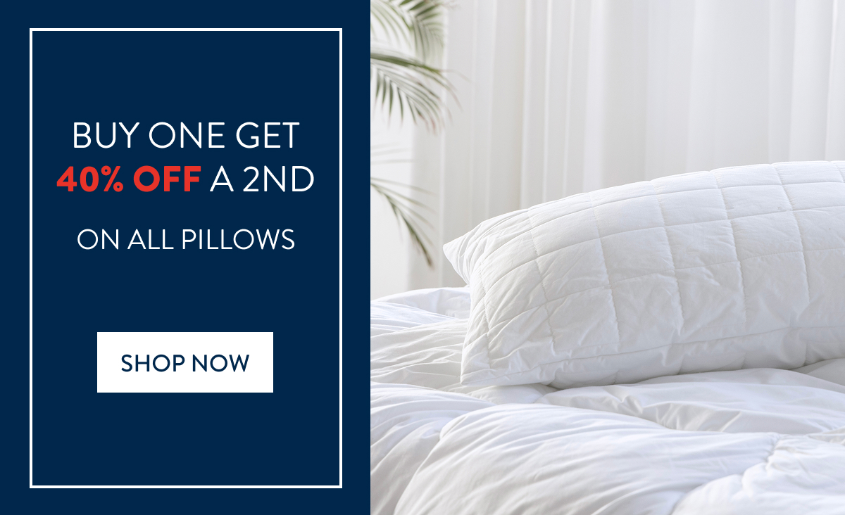 Buy 1 and Get 40% OFF a 2nd on ALL Pillow Inners FROM: