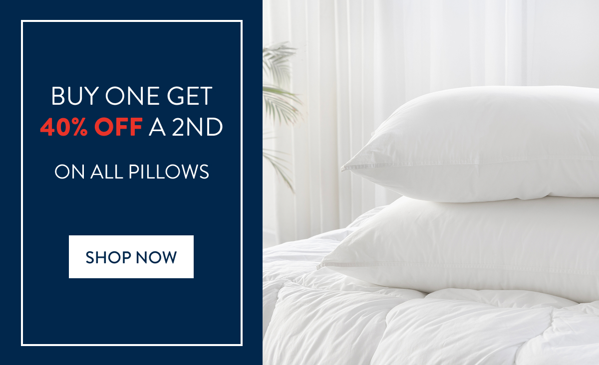 Buy 1 & Get 40% OFF a 2nd on ALL Pillows FROM: 