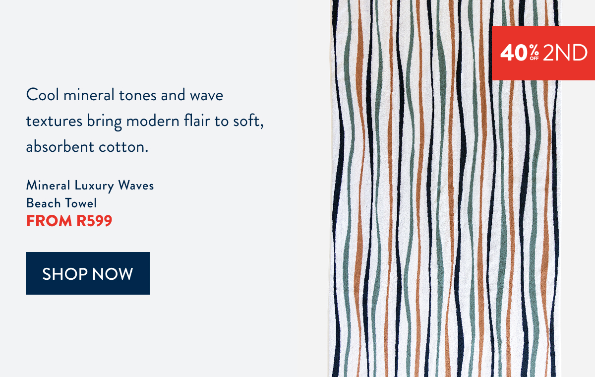 BUY 1 & GET 40% OFF 2ND ON ALL TOWELS