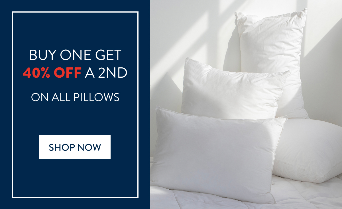 Buy 1 and Get 40% OFF a 2nd on ALL Pillow Inners FROM: