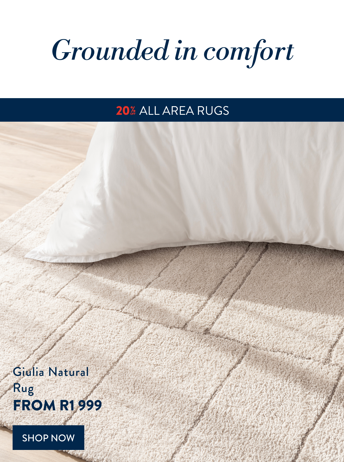 20% OFF ALL AREA RUGS