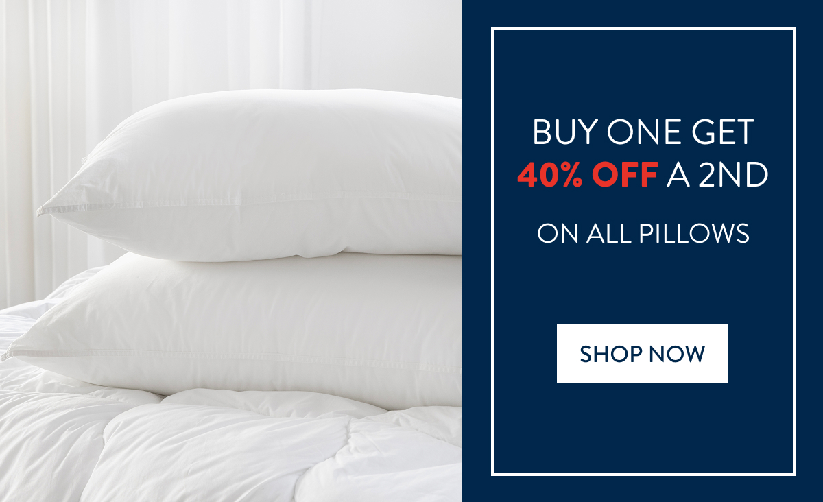 BUY 1 & GET 40% OFF 2ND ON ALL PILLOWS