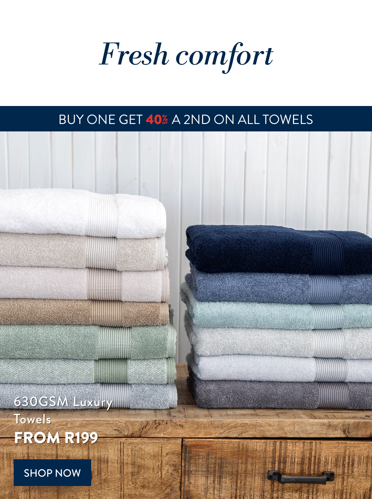 BUY 1 & GET 40% OFF 2ND ON ALL TOWELS