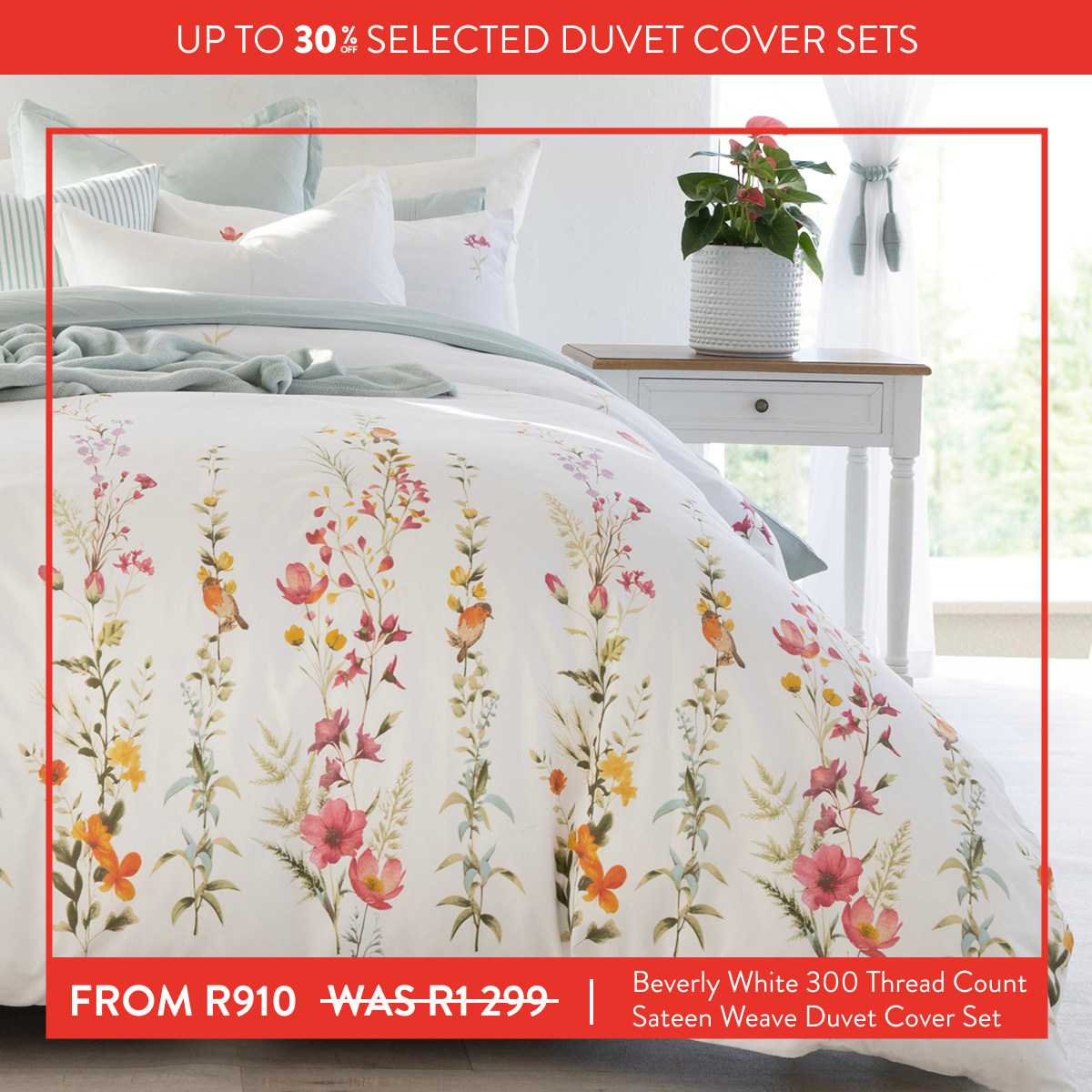 Up to 30% OFF BEVERLY WHITE DUVET COVER SET FROM: 