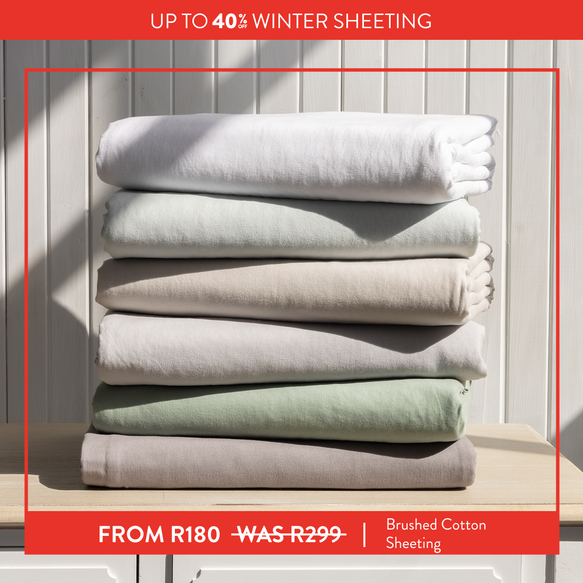 SALE: Brushed Cotton Winter Bedding: 