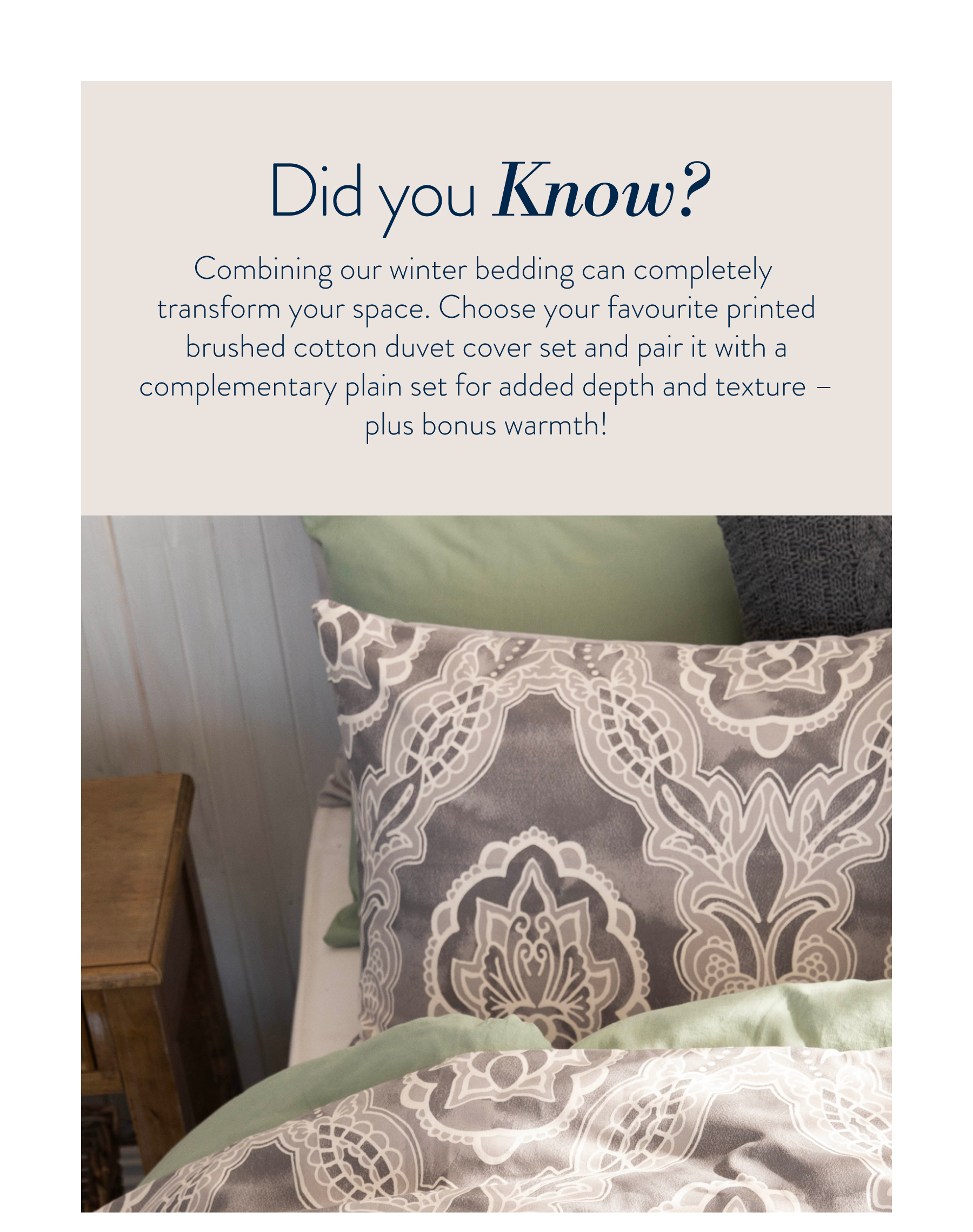 Brushed Duvet Cover Set FROM: 