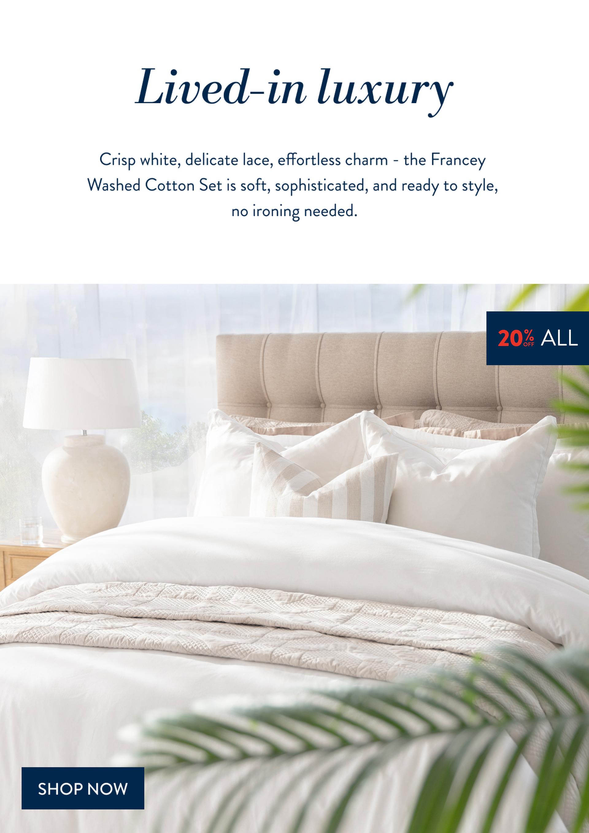 Francey White Washed Cotton DCS FROM