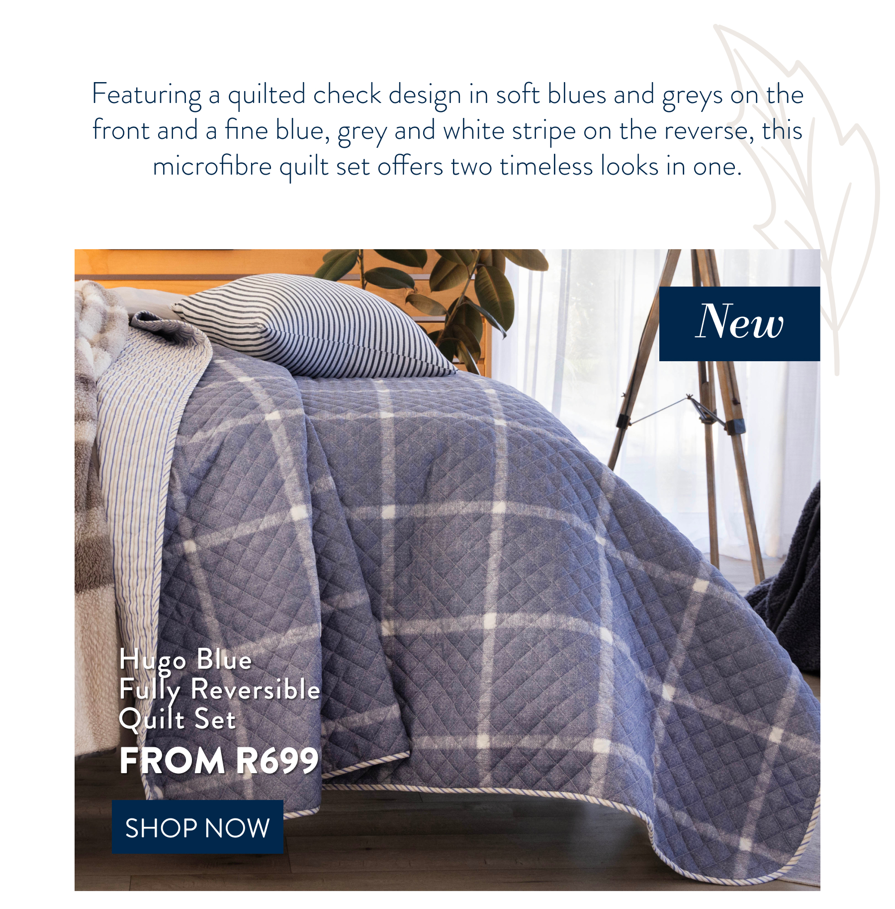 HUGO BLUE QUILT SET FROM: