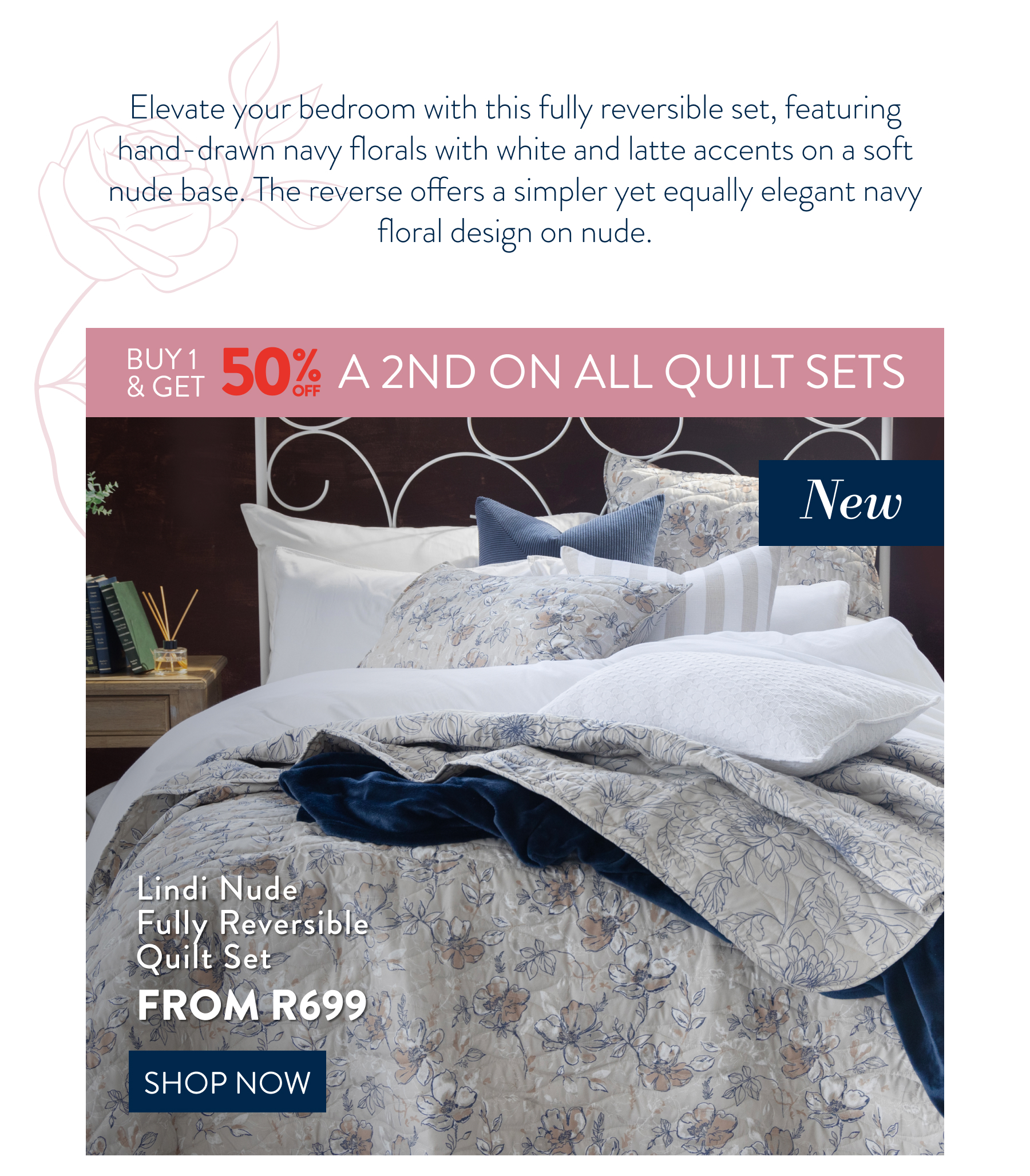 Buy 1 & Get 50% OFF the 2nd All Quilt Sets FROM: 