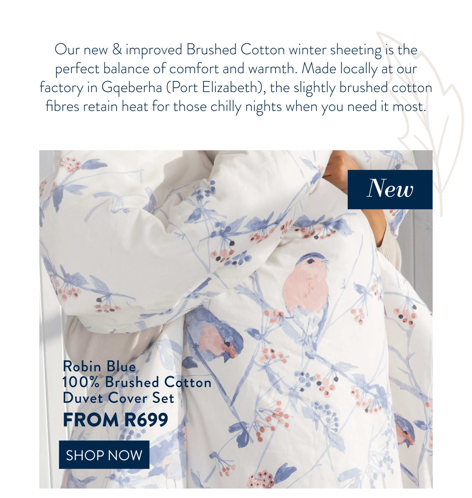 ROBIN BLUE DUVET COVER SET FROM: