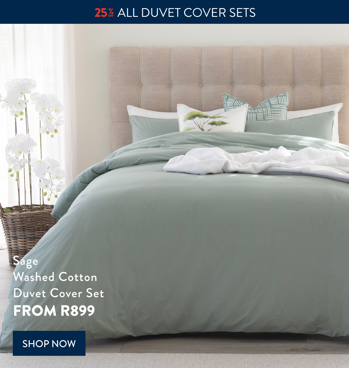 25% OFF ALL DCS - Sage Washed Cotton