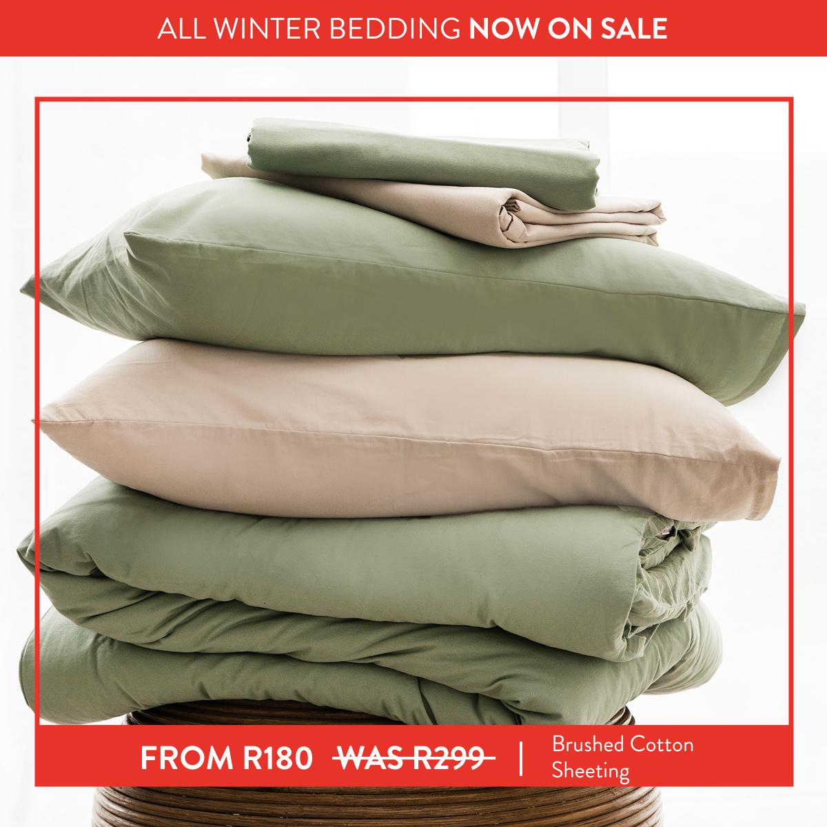 SALE: Brushed Cotton Winter Bedding: 
