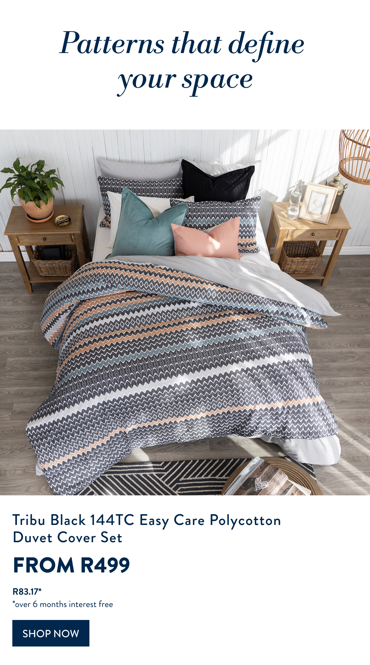 Tribu Black Duvet Cover Set FROM