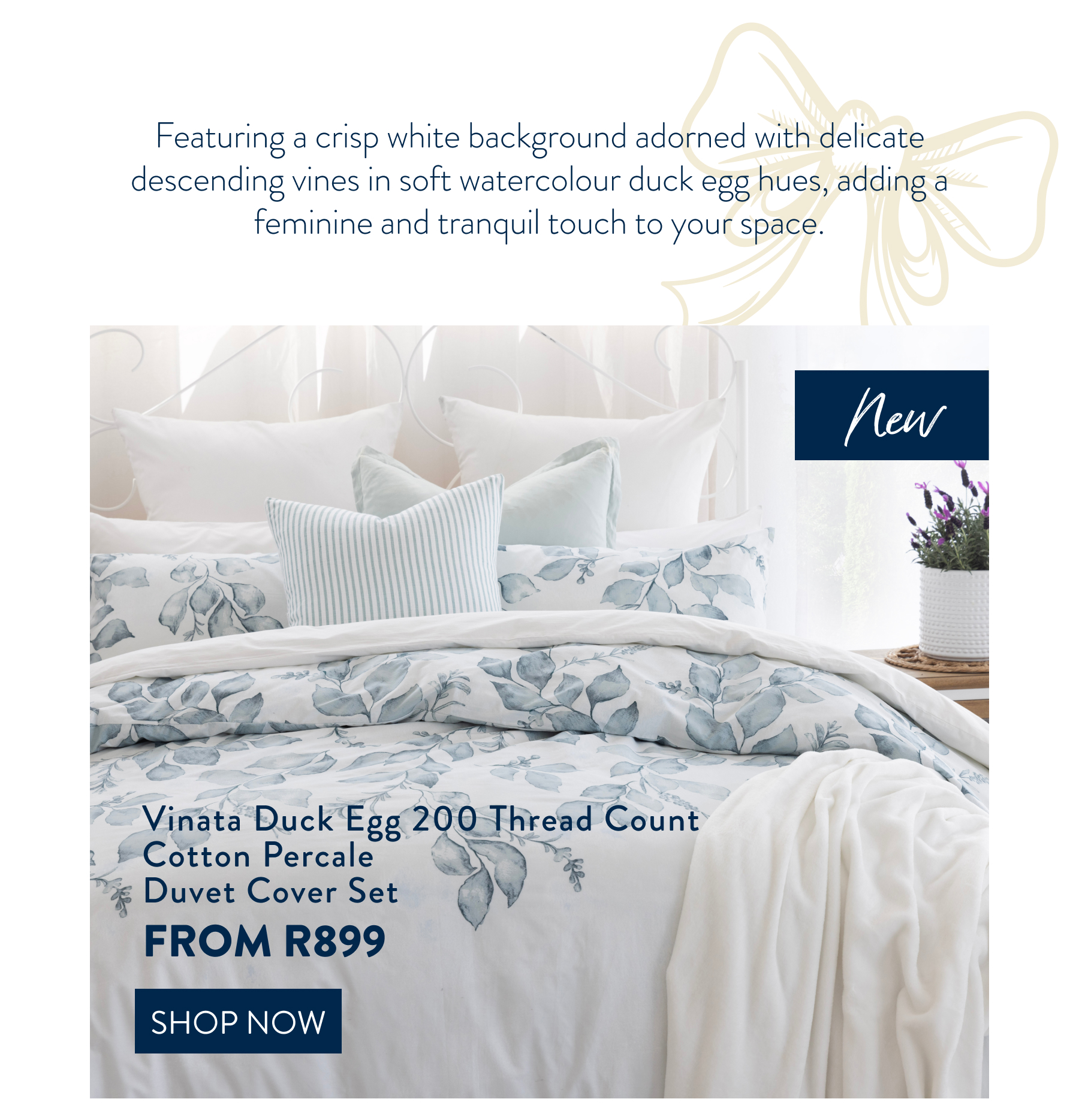 Vinata Duck Egg Duvet Cover Set FROM: 
