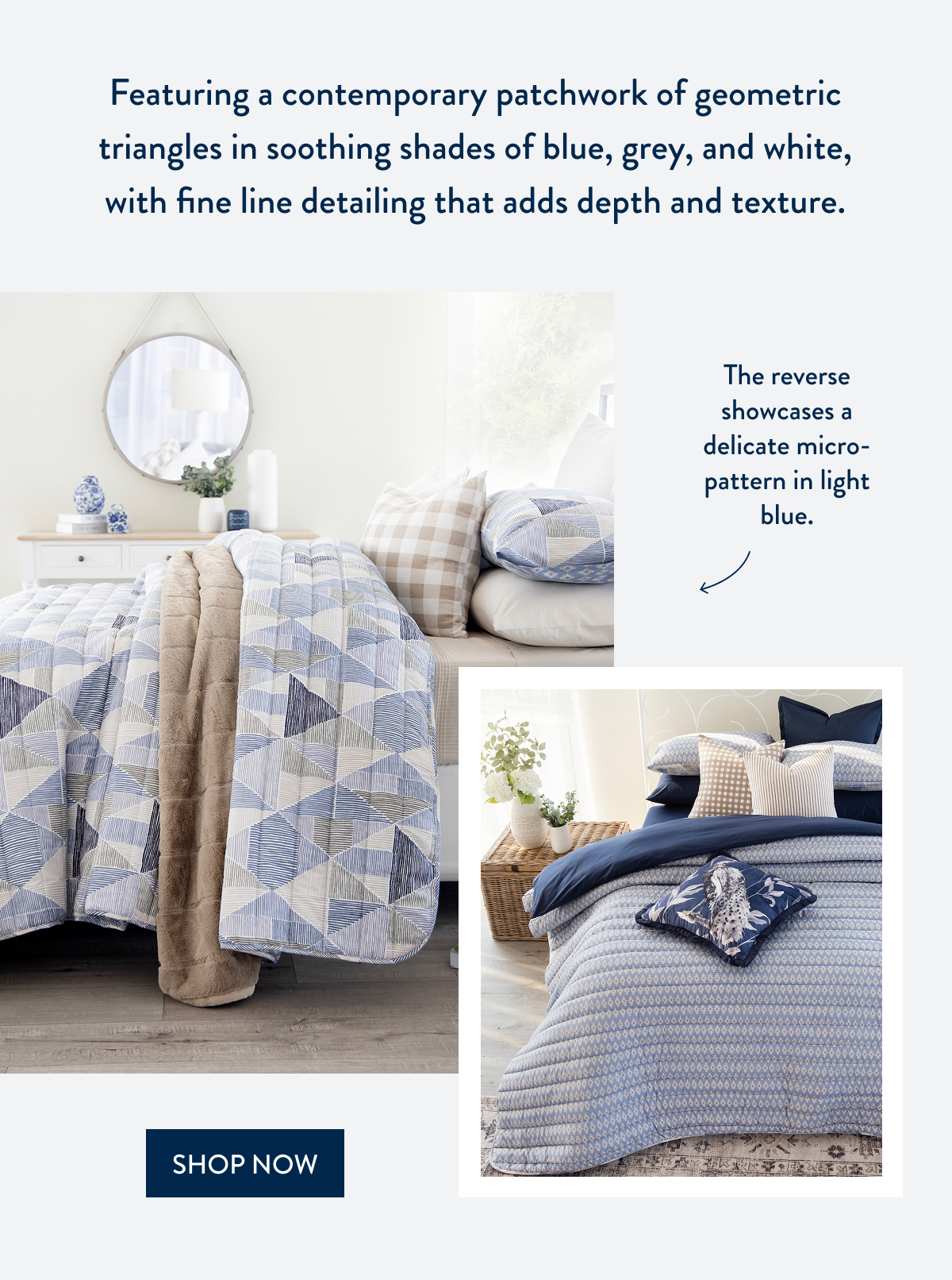 WINSLOW BLUE COMFORTER SET FROM: 
