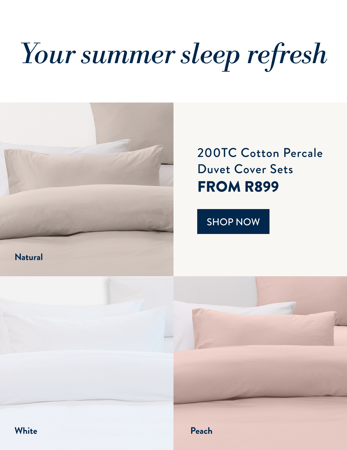 25% OFF ALL SHEETING