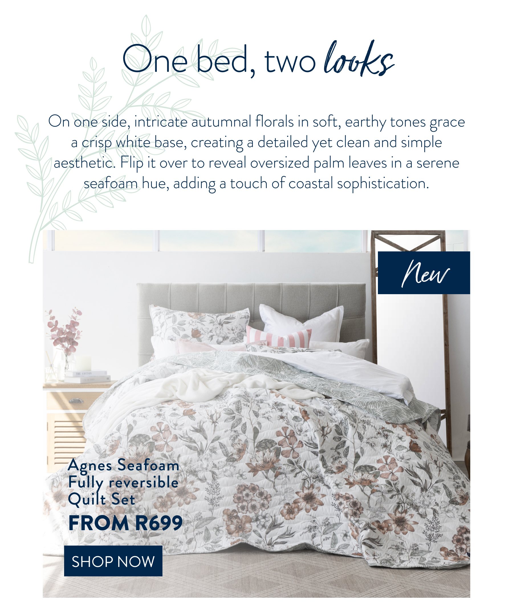 AGNES SEAFOAM QUILT SET FROM: