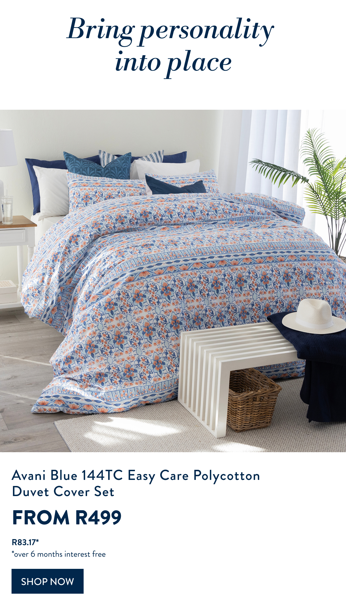 Avani Blue Duvet Cover Set FROM