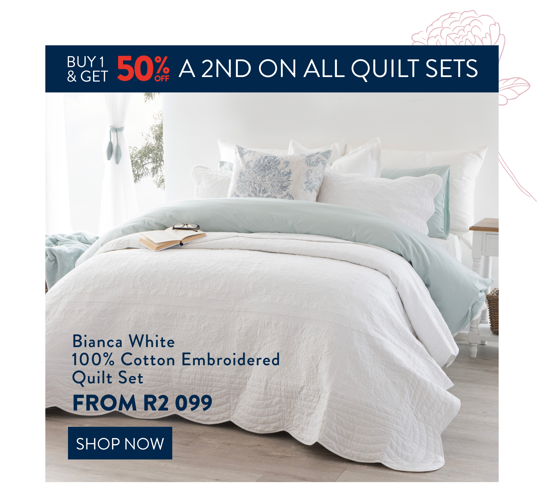 Buy 1 & Get 50% OFF a 2nd ALL Quilts Sets FROM: 