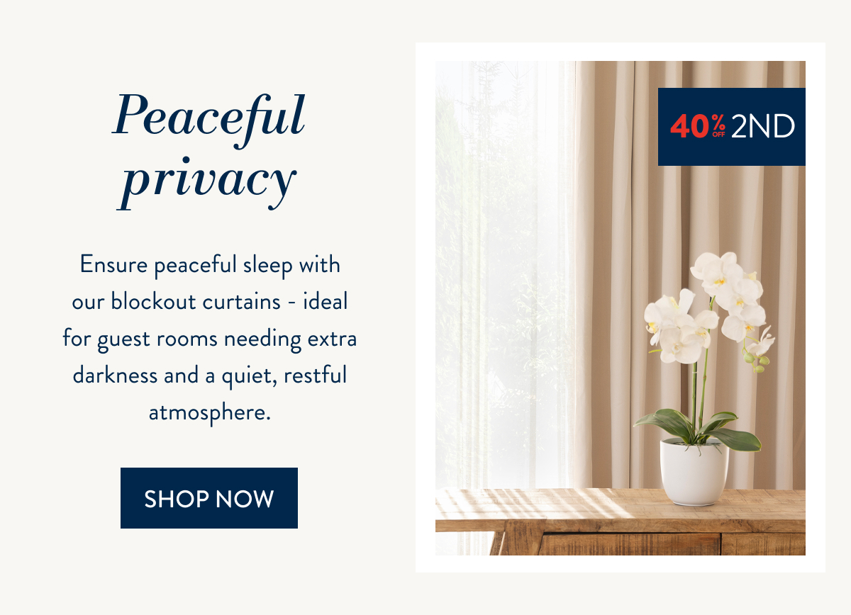 BUY 1 & GET 40% OFF 2ND ON ALL CURTAINS