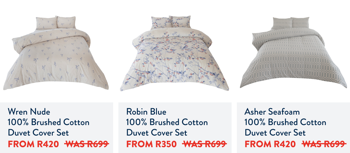 Up to 40% OFF Brushed Cotton Duvet Cover Set FROM: 