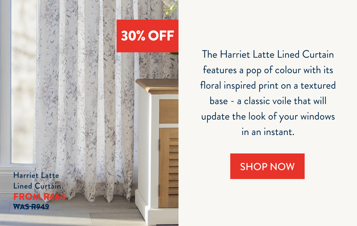 30% OFF Harriet Latte Curtain