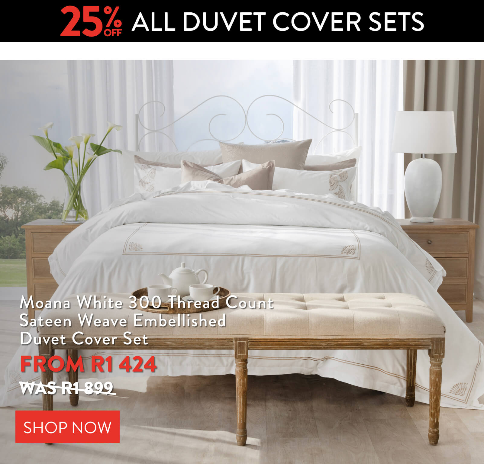 Get 25% OFF ALL Duvet Cover Sets: 