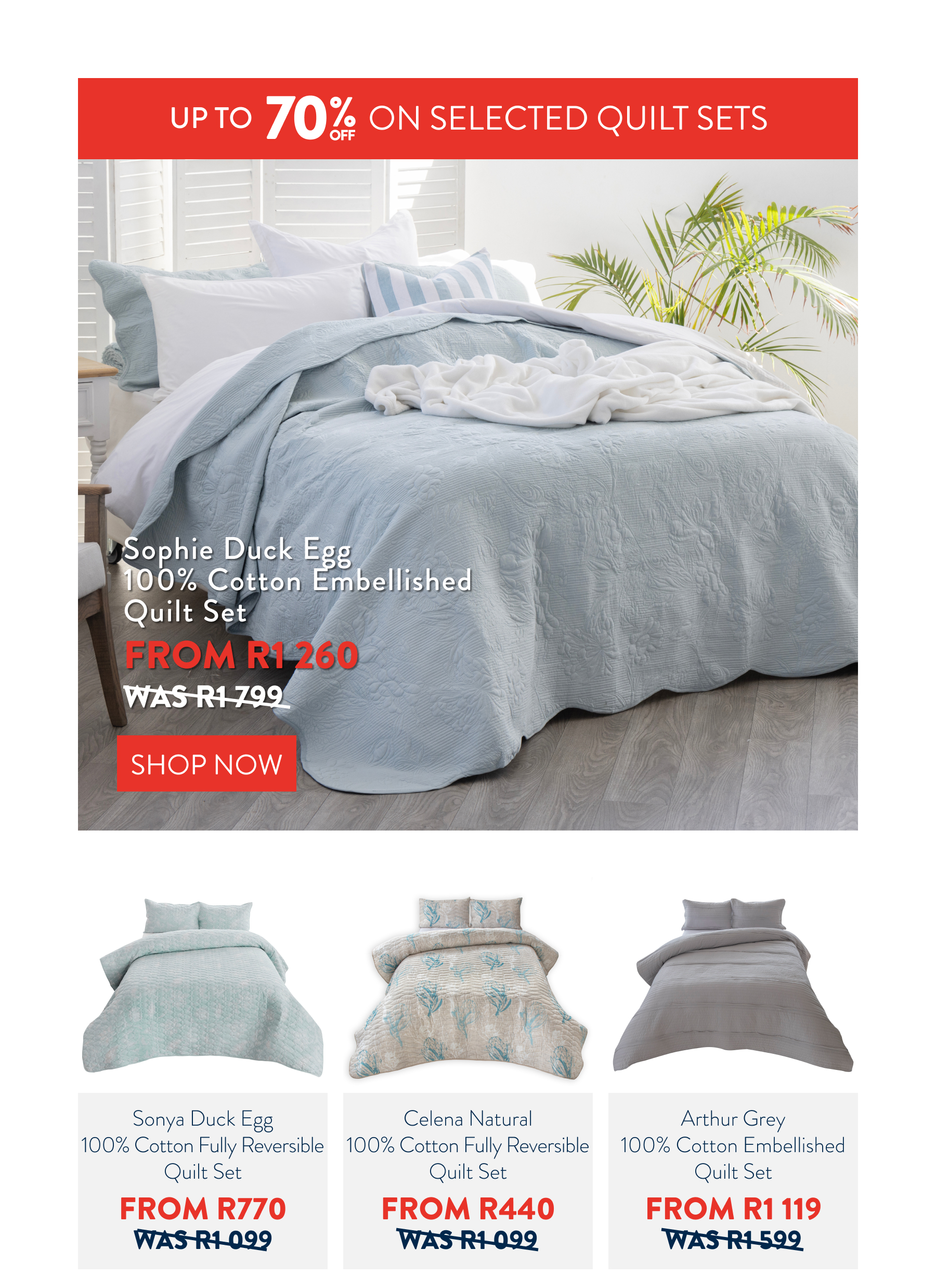 Up to 70% OFF On Honey Sheeting FROM: 