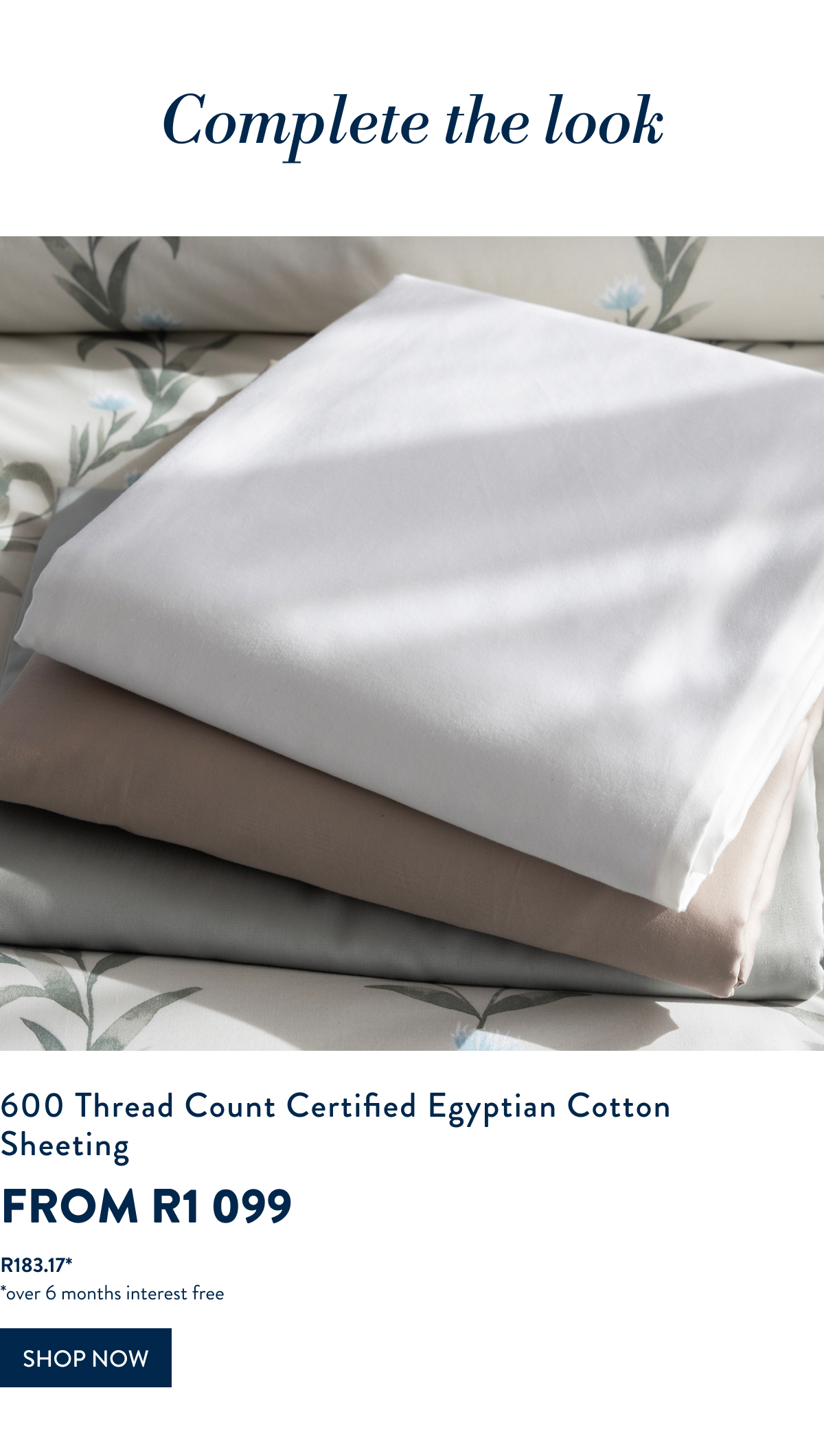 600TC Certified Egyptian Cotton Sheeting FROM