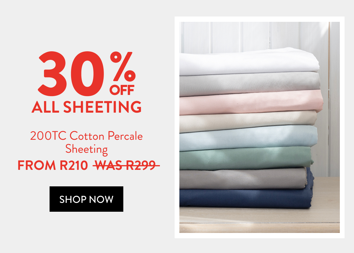 30% OFF EVERYTHING - Sheeting