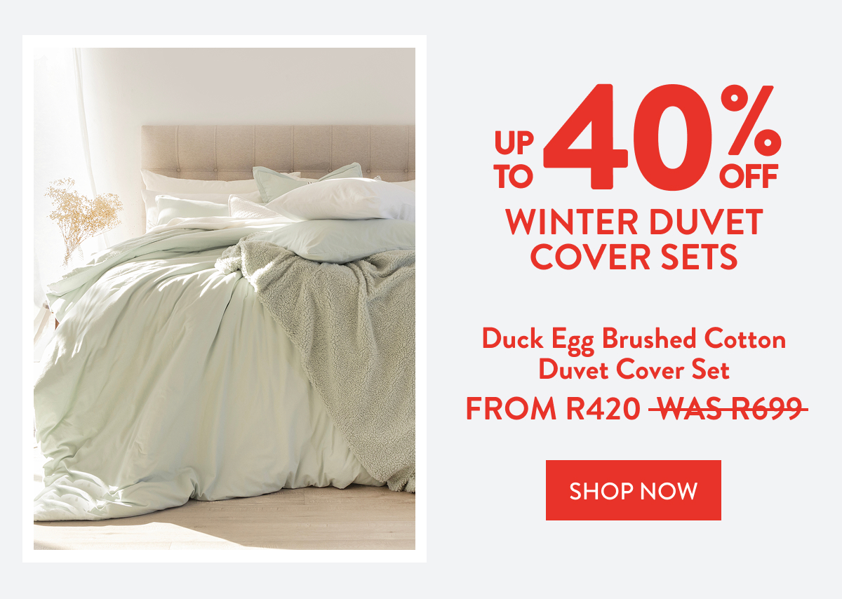 Up to 40% OFF Winter Duvet Cover Sets FROM: 