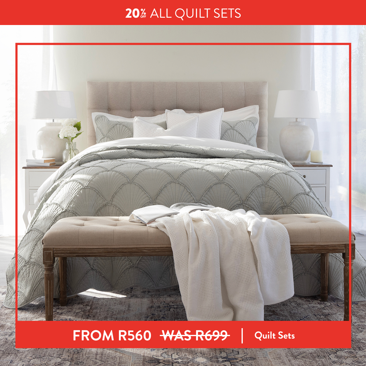 20% OFF ALL QUILT SETS