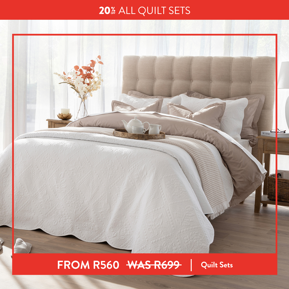 20% OFF ALL QUILT SETS