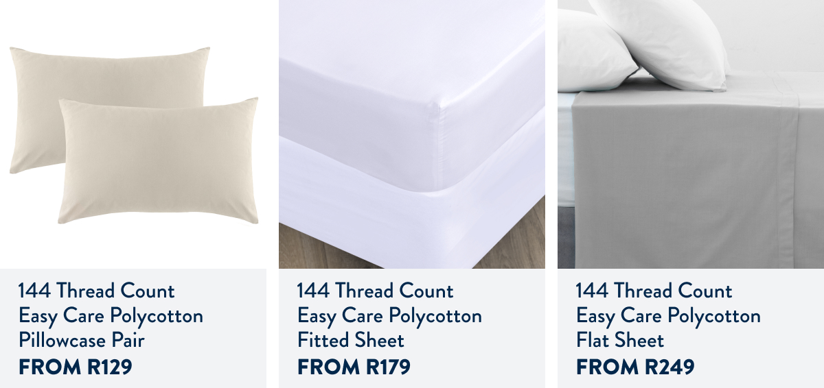 144TC Cotton Percale Sheeting FROM: 