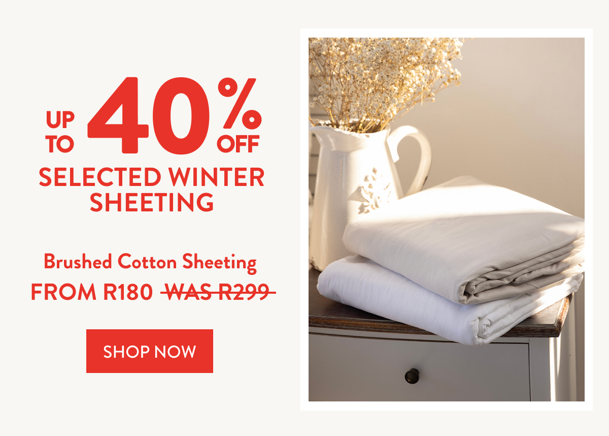 Up to 40% OFF Brushed Cotton Duvet Cover Set FROM: 