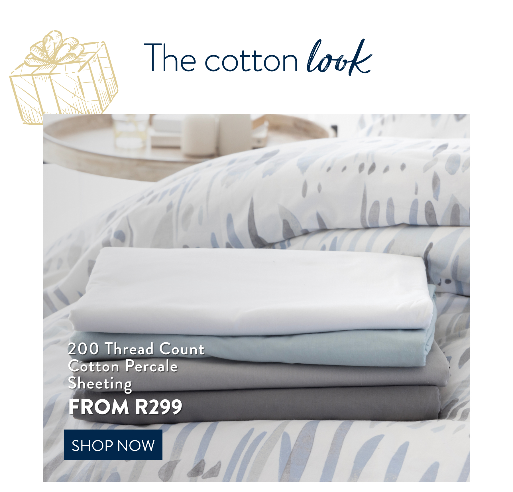 200TC Cotton Percale Sheeting FROM: 