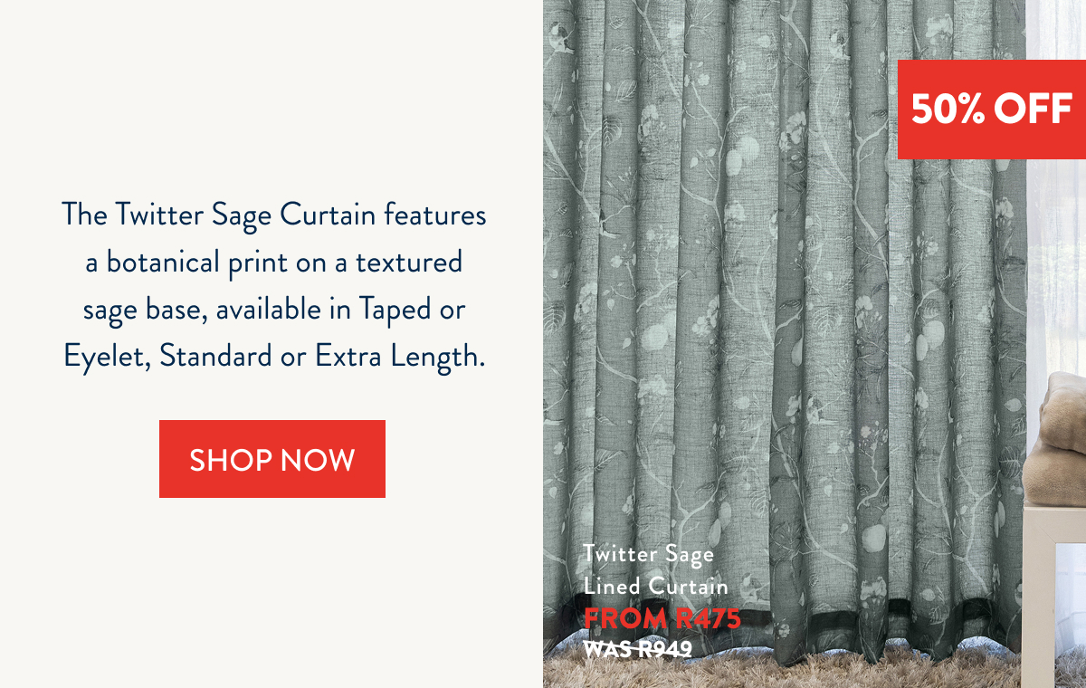 50% OFF Twitter Sage Curtain