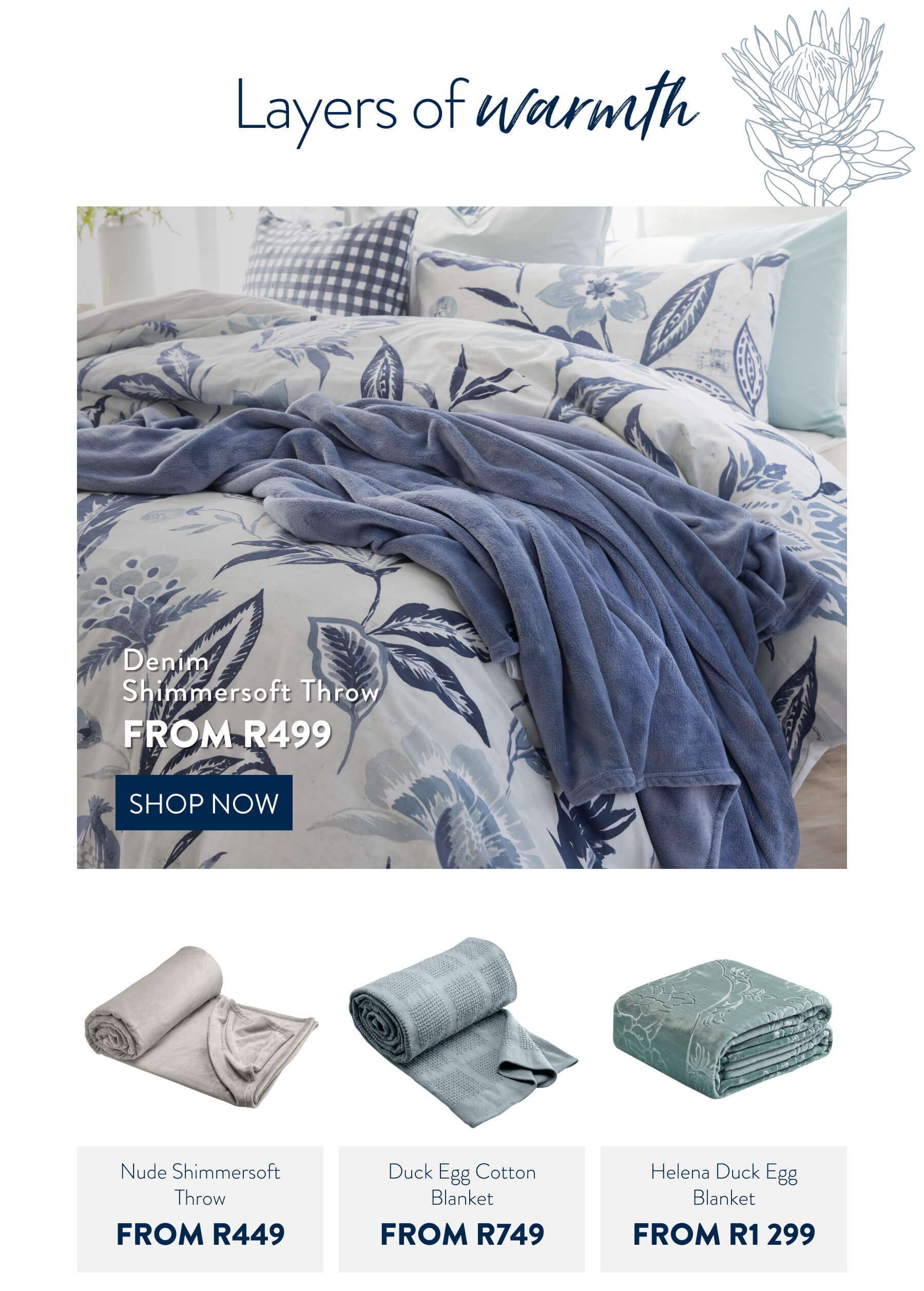Blankets & Throws FROM: 