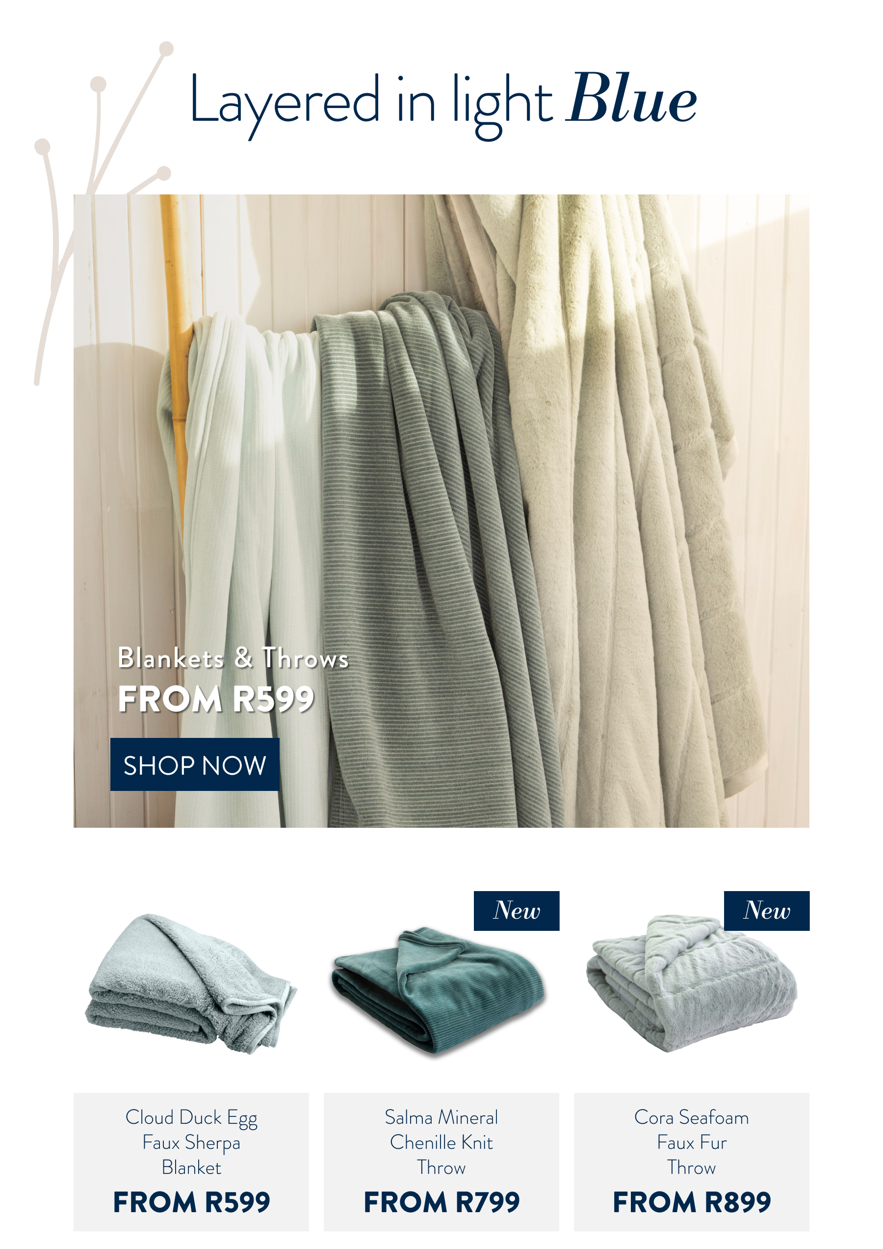 Blankets & Throws FROM: 