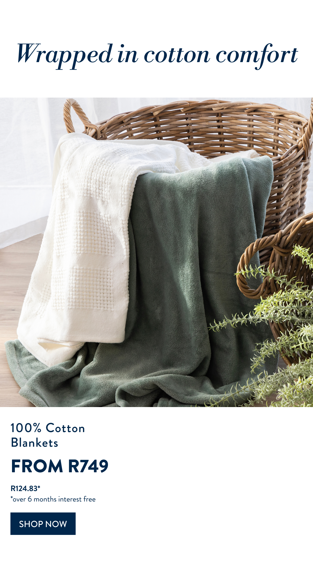 100% Cotton Blankets FROM