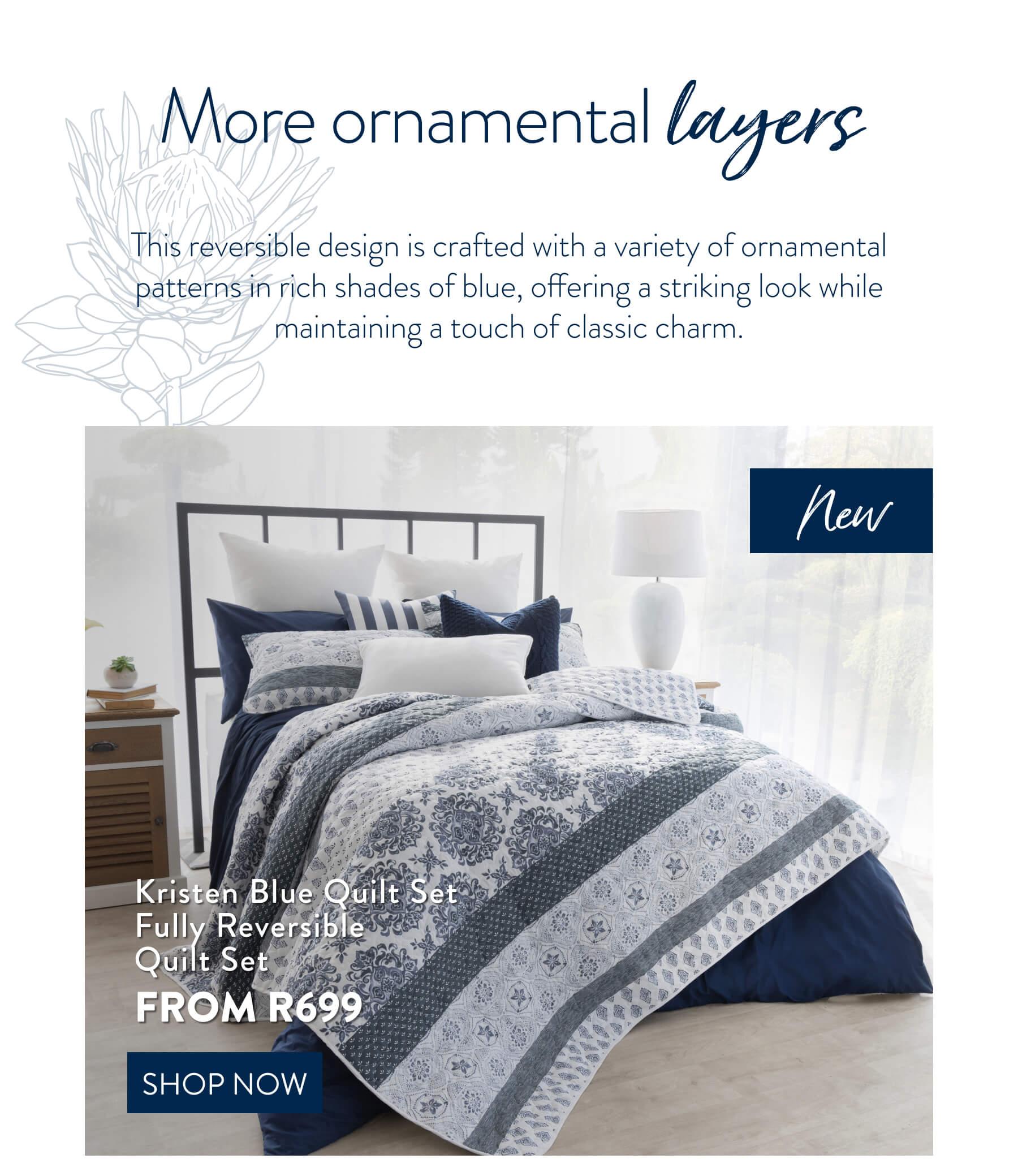 Kirsten Blue Quilt From: 