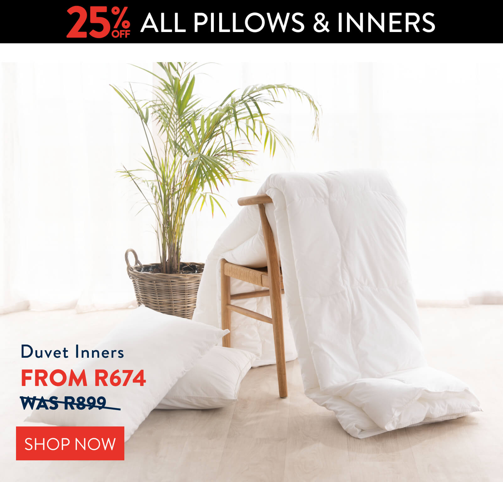 25% OFF ALL Pillows: 