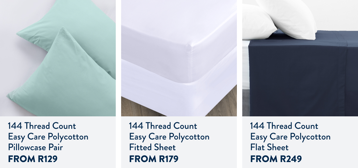 144TC Cotton Percale Sheeting FROM: 