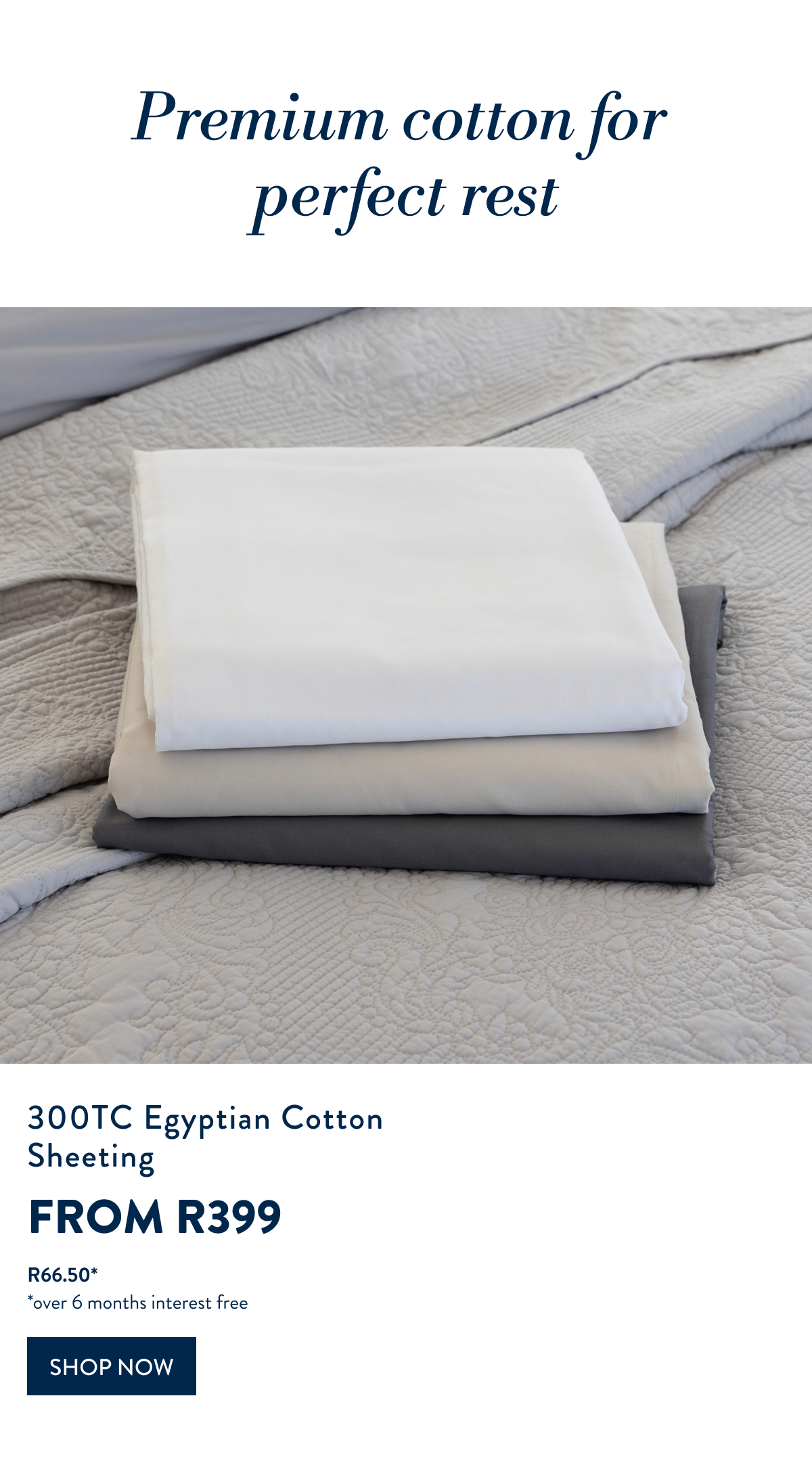 300TC Egyptian Cotton Sheeting FROM
