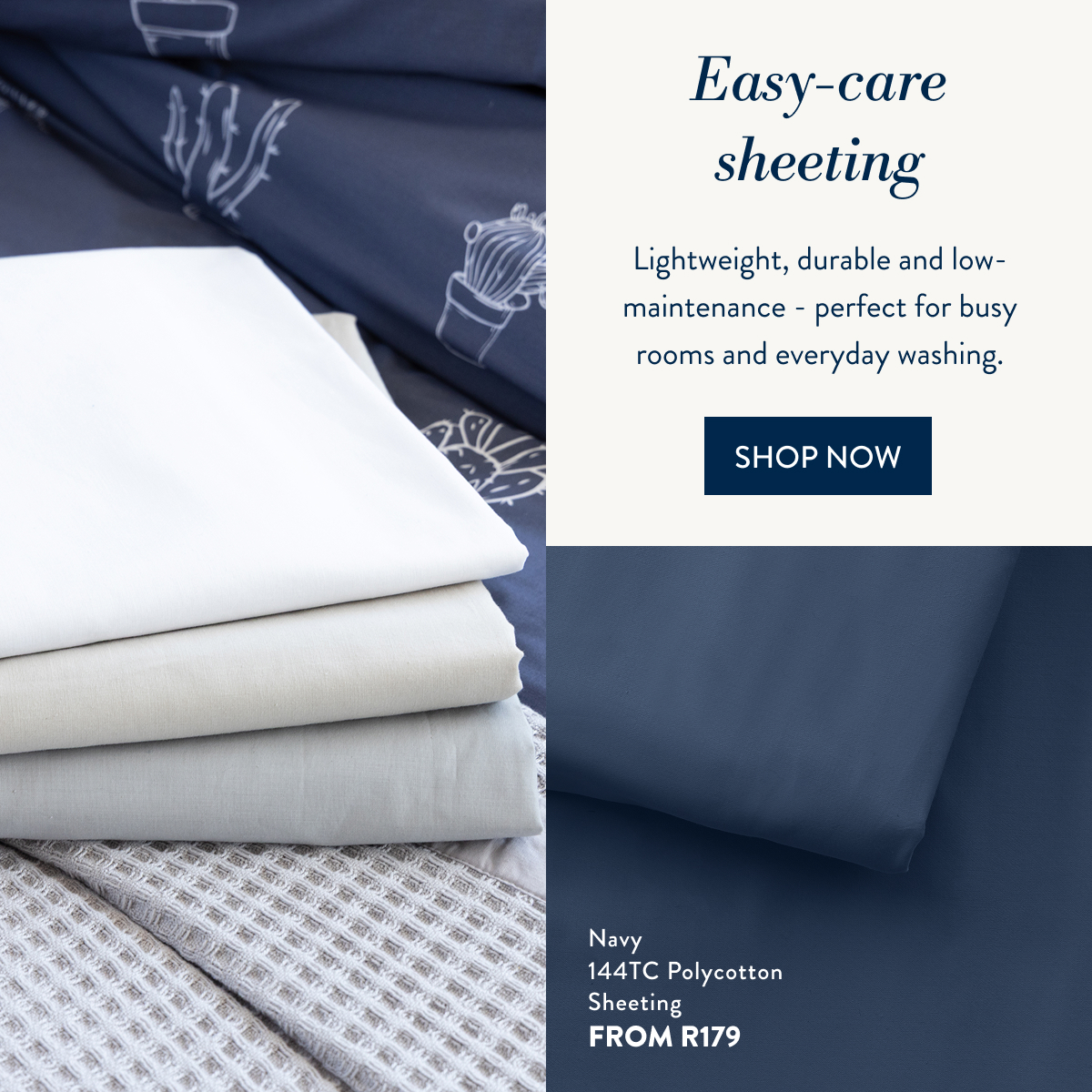 144TC Polycotton Sheeting FROM