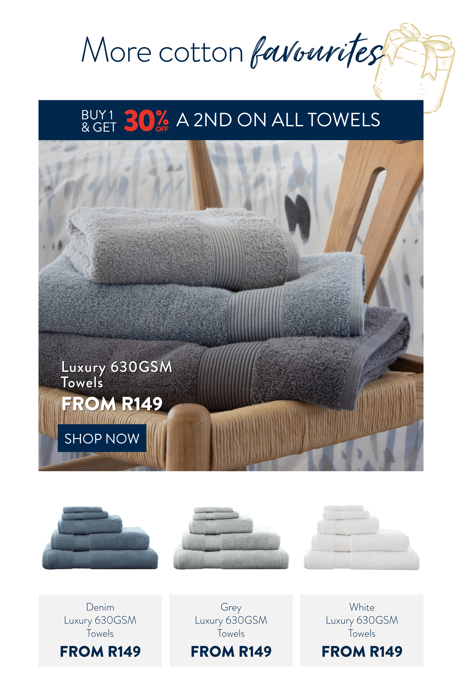 Buy 1, Get 30% OFF 2nd ALL Towels: 