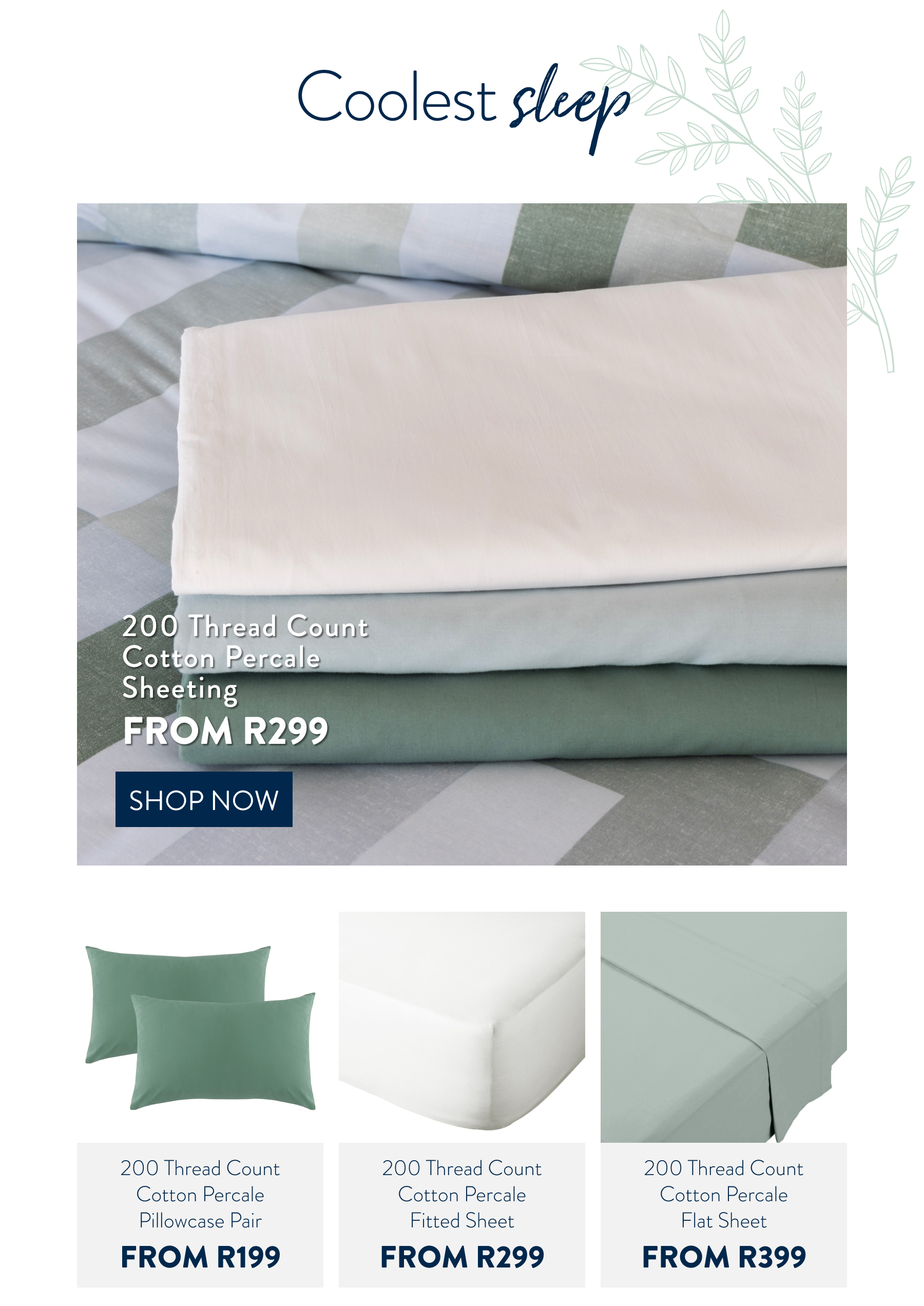 200TC EGYPTIAN SHEETING FROM: 